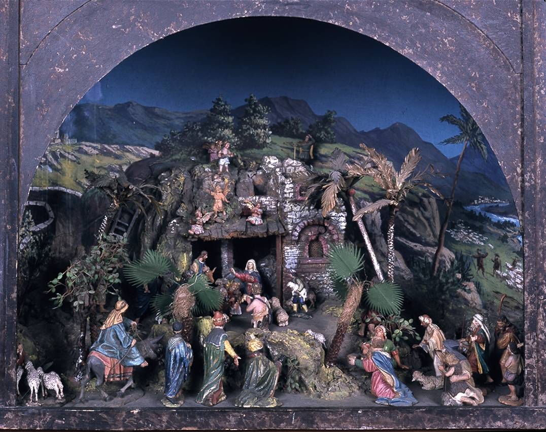 Krippe (Orientalische Landschaftskrippe), Theodor Pfitzer (1848–1936), um 1890, © Salzburg Museum