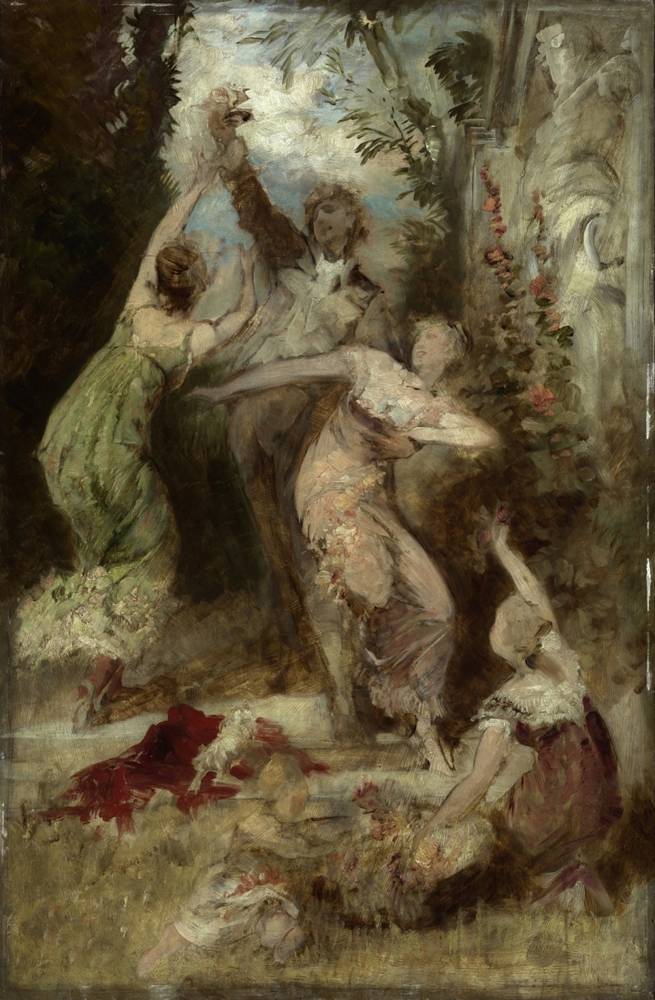 Figurale Komposition „Sub Rosa“, Hans Makart (1840–1884), um 1880, © Salzburg Museum